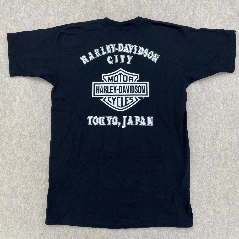 Vintage 1995 Harley-Davidson Tokyo Japan American Legend Eagle T-Shirt Black XL